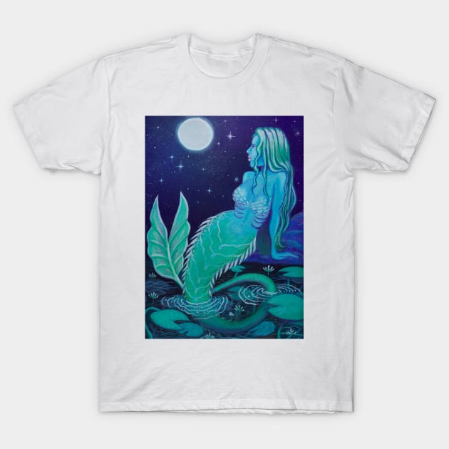 Moon Mermaid T-Shirt by Melisaura